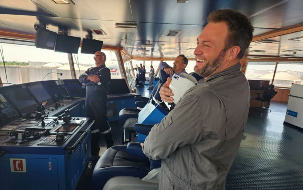 SPI Marine leadership onboard vessel bridge demonstrating experience in chemical shipping and bulk liquid operations
