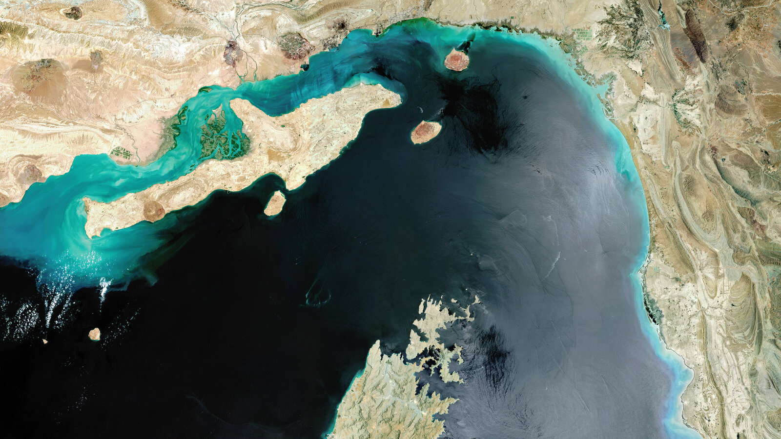 Image Map Showing Strait of Hormuz Iran